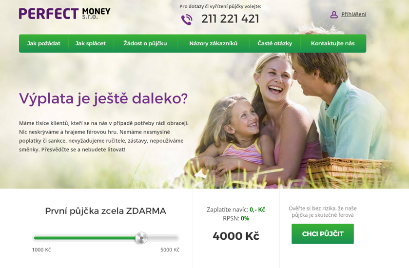 Půjčka do výplaty od Perfect Money